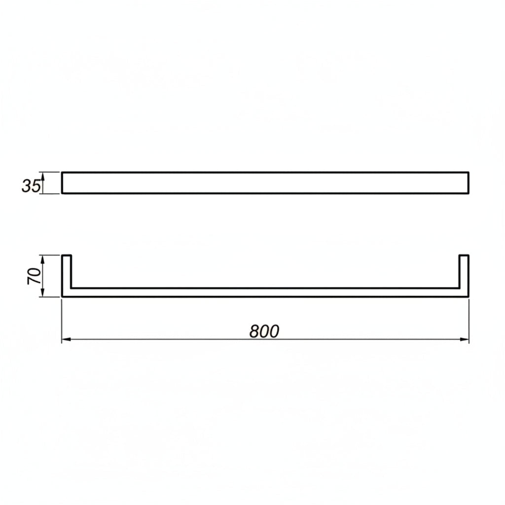 IVANO | SINGLE TOWEL RAIL 800MM