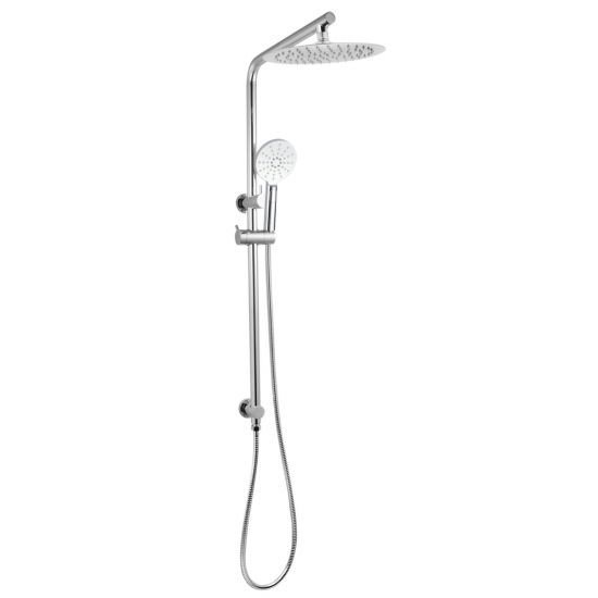 Modern 10" Right Angle Round Shower Set - Sleek Design for Refreshing Bath Experience 