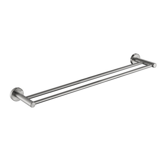 Lucid double towel rail 800mm: Stylish, space-saving solution for your bathroom