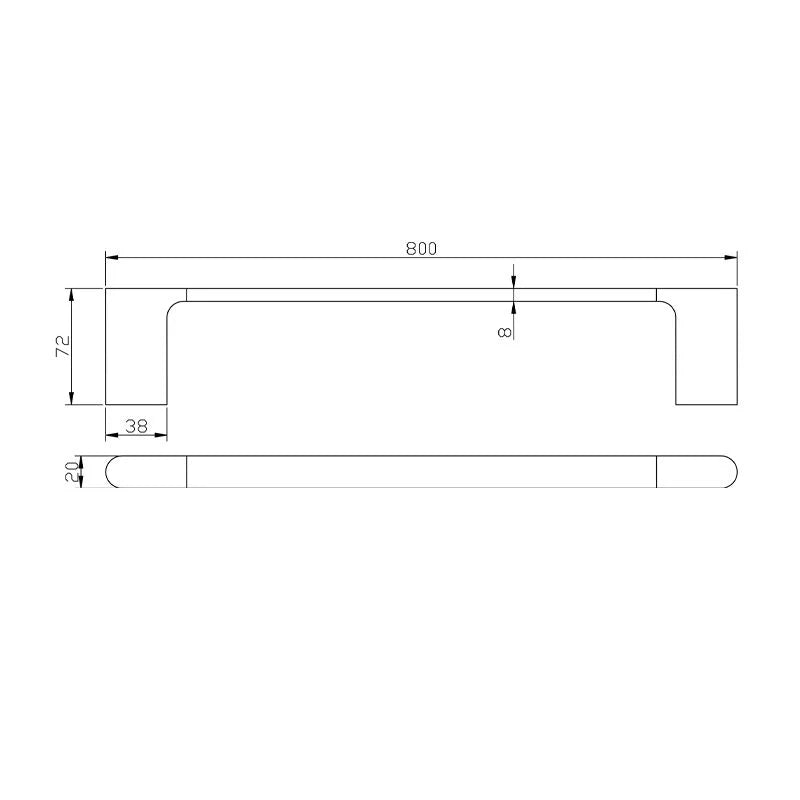 VOG | SINGLE TOWEL RAIL 800MM