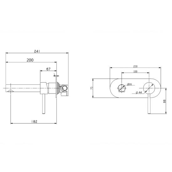 LUCID | WALL MIXER WITH SPOUT