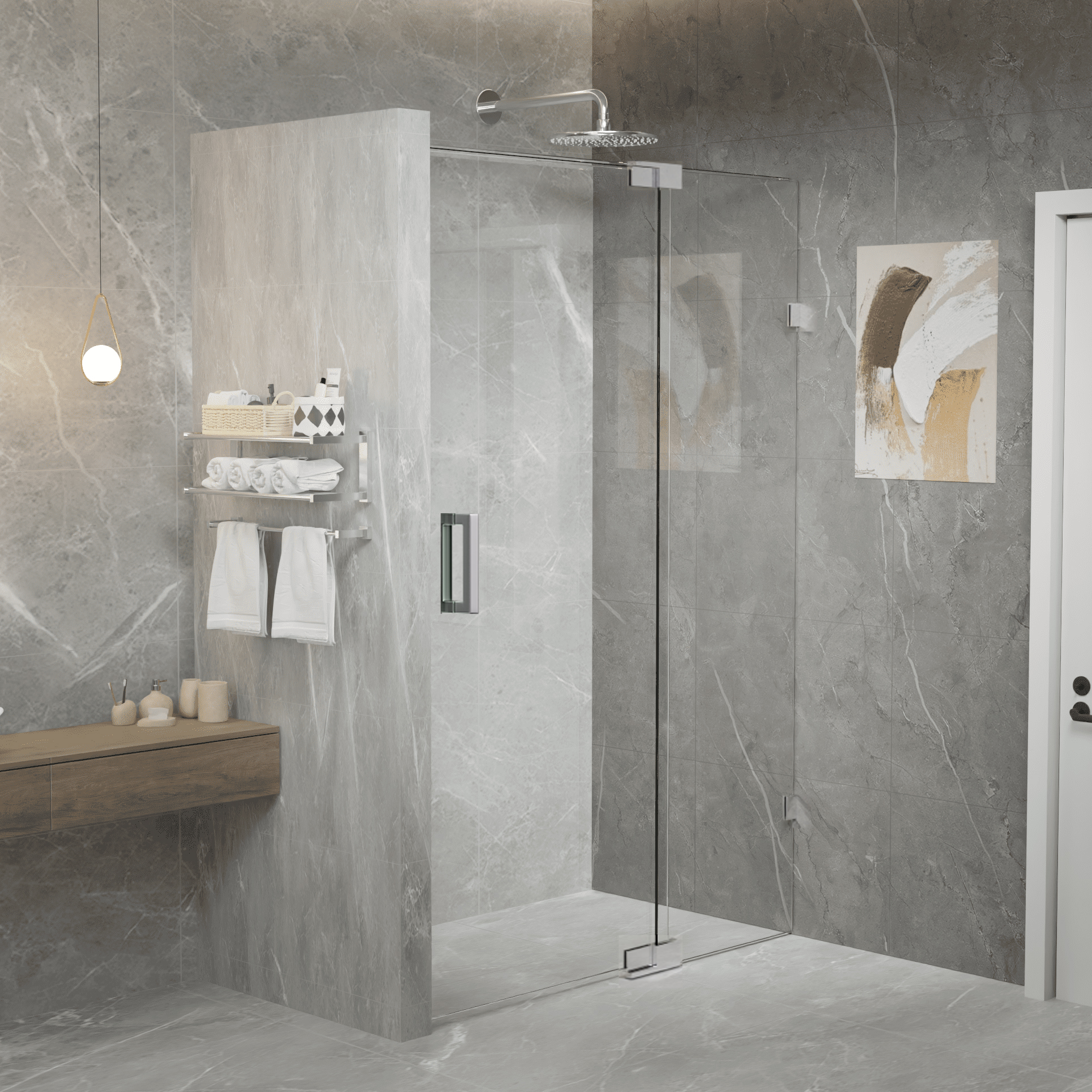 Frameless Pivot Screen: Modern elegance in matte black
