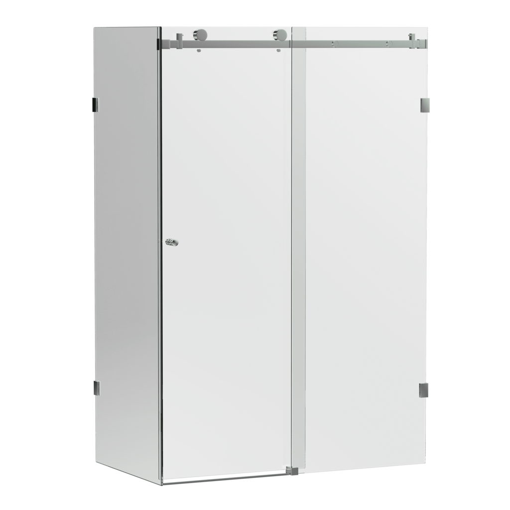 frameless sliding shower screen installed in Berwick bathroom