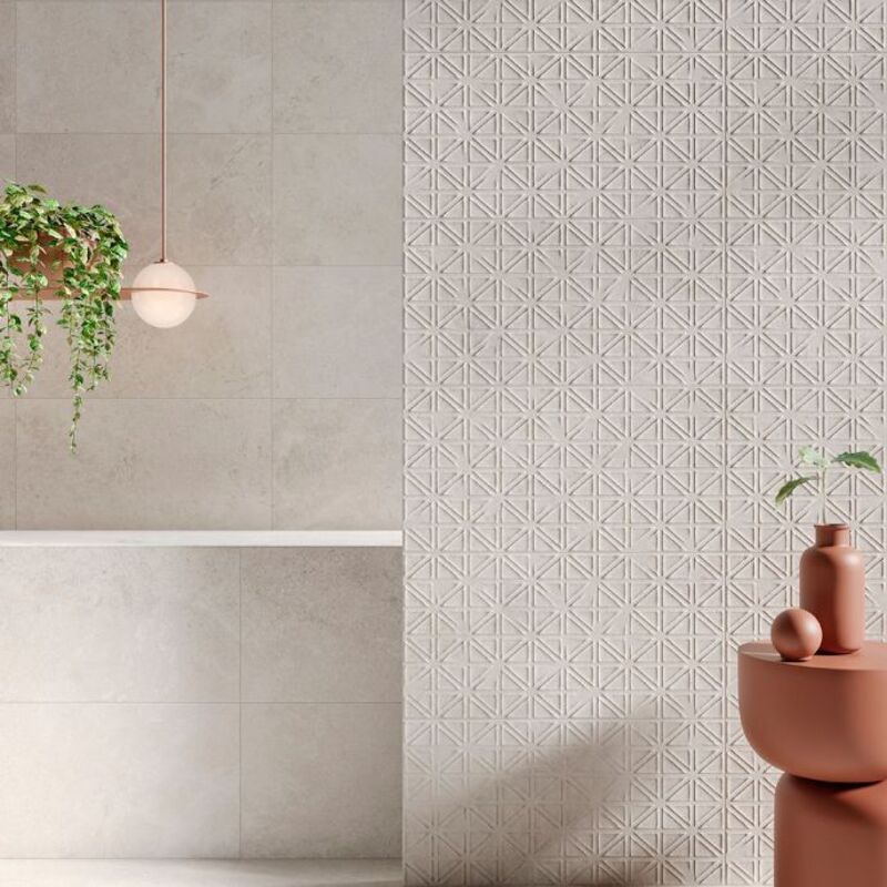 Liberty glow moon décor tile, 295x595 dimensions, illuminates interiors with modern charm