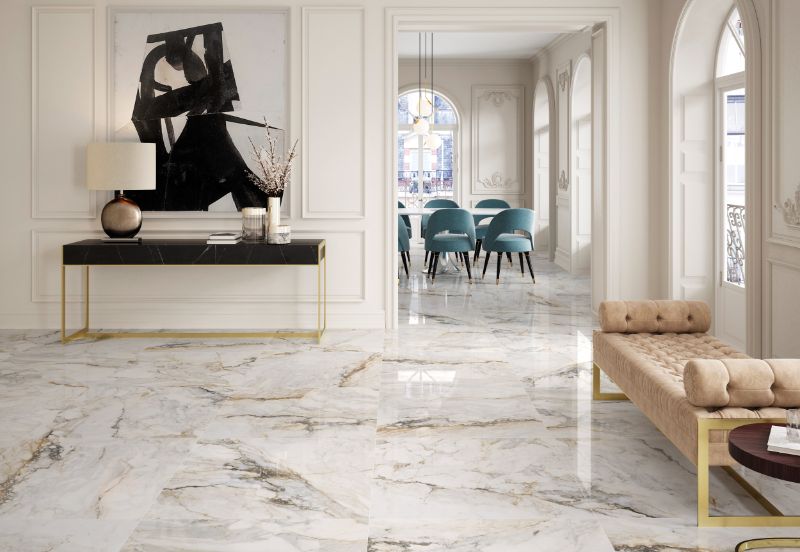 Lux Pisa Gold polished rectangular tiles: Elevate your space with modern sophistication
