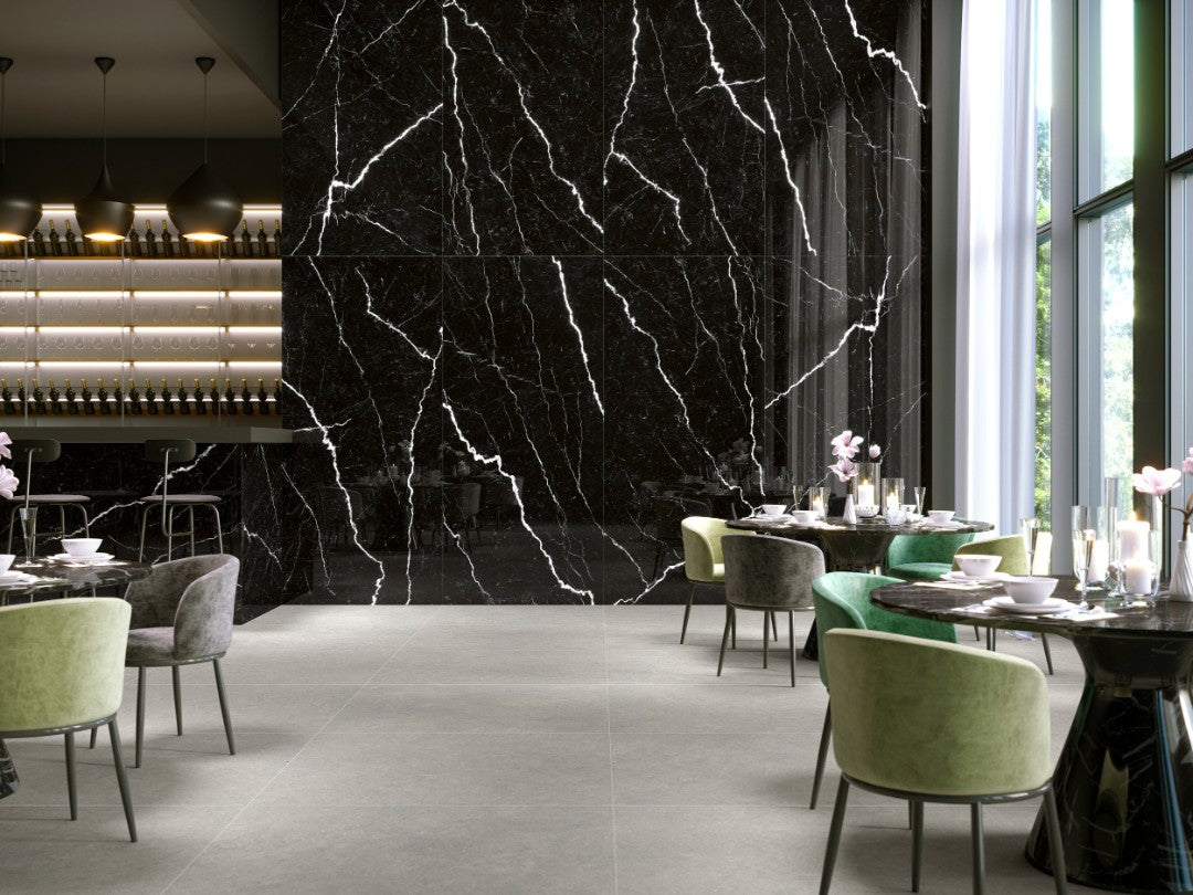 Lux Deva polished Marquinia rectangular tiles: Elevate your space with modern sophistication