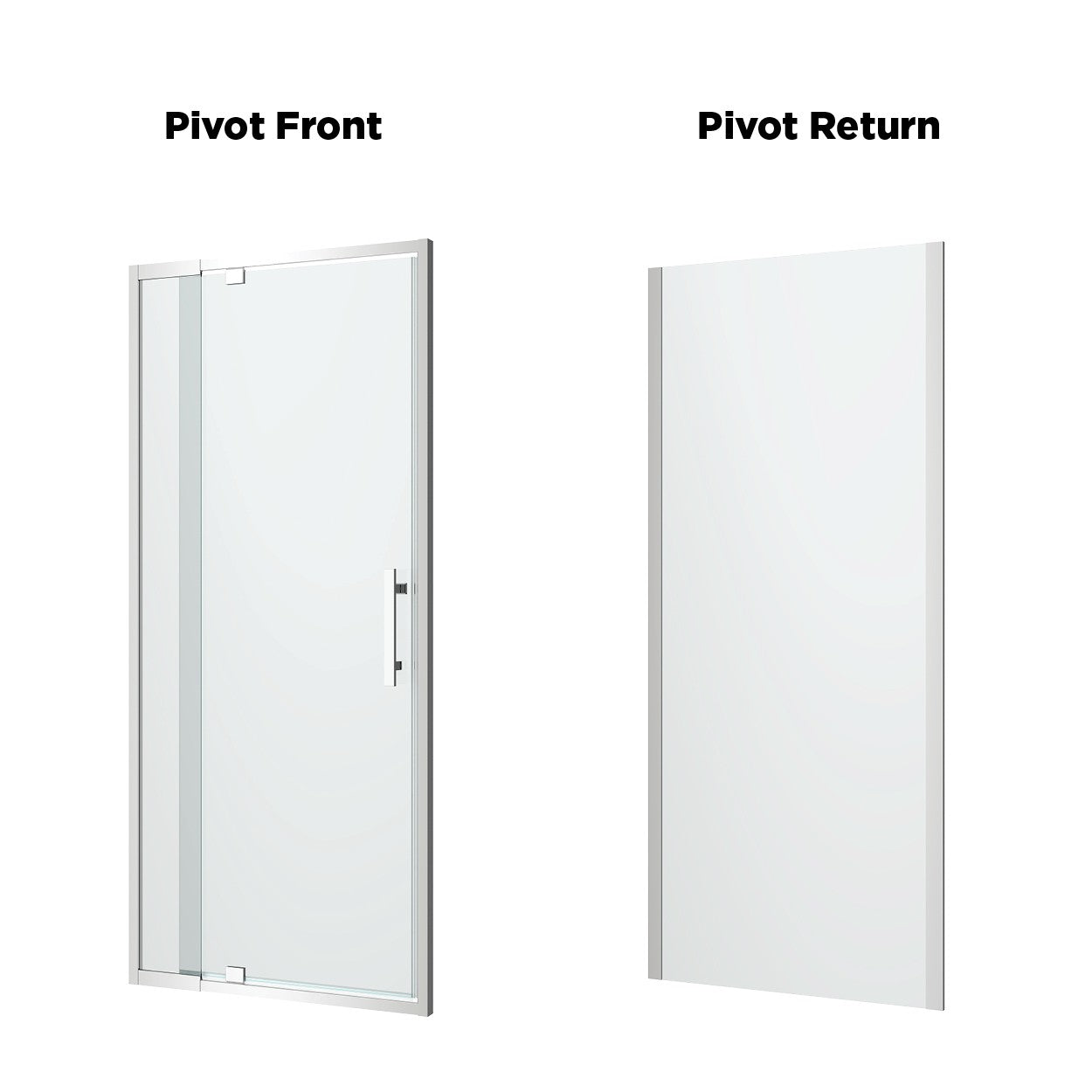 LOUVE | SQUARE PIVOT | SHOWER SCREEN MATT BLACK