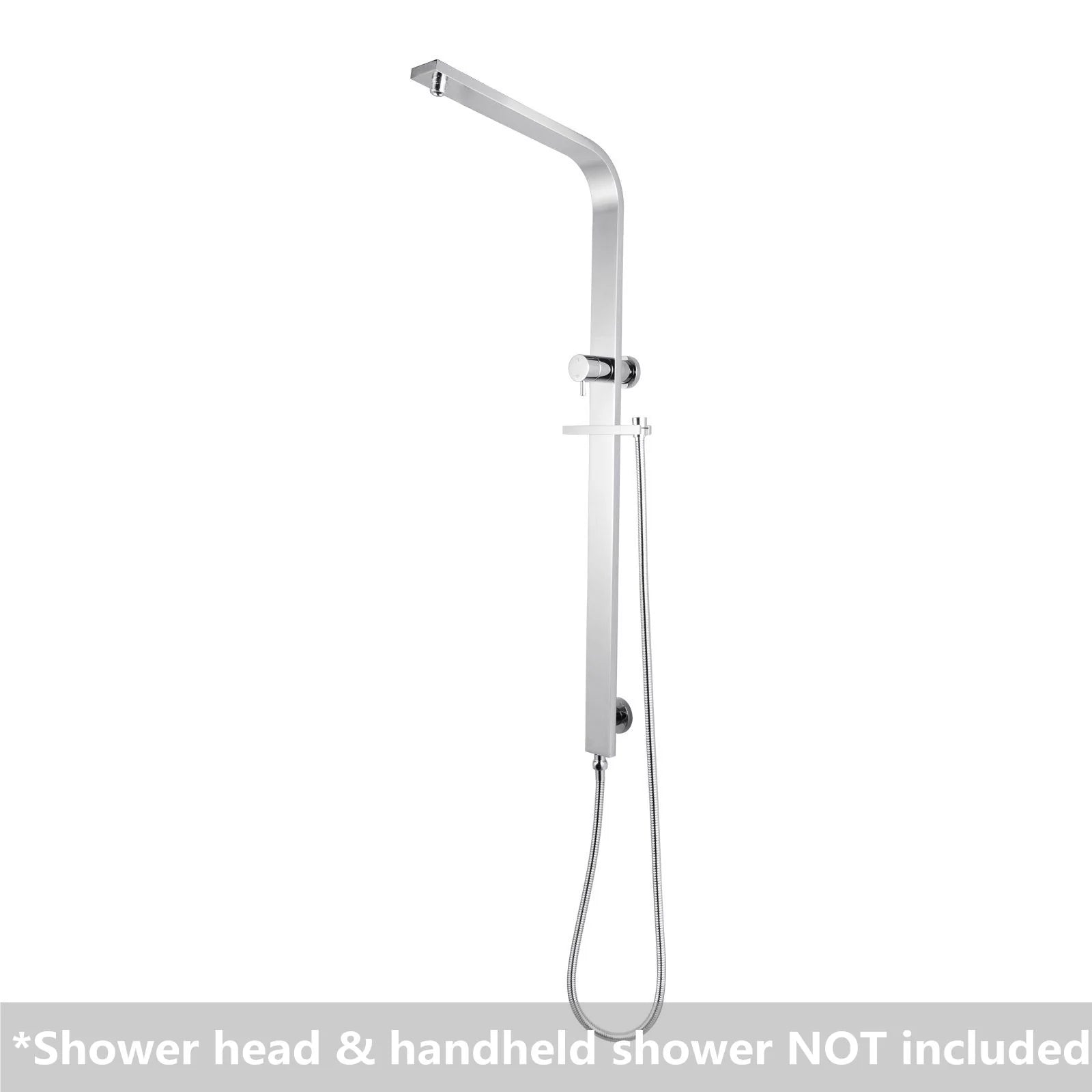 Chrome shower rail installed in Berwick Bathroom