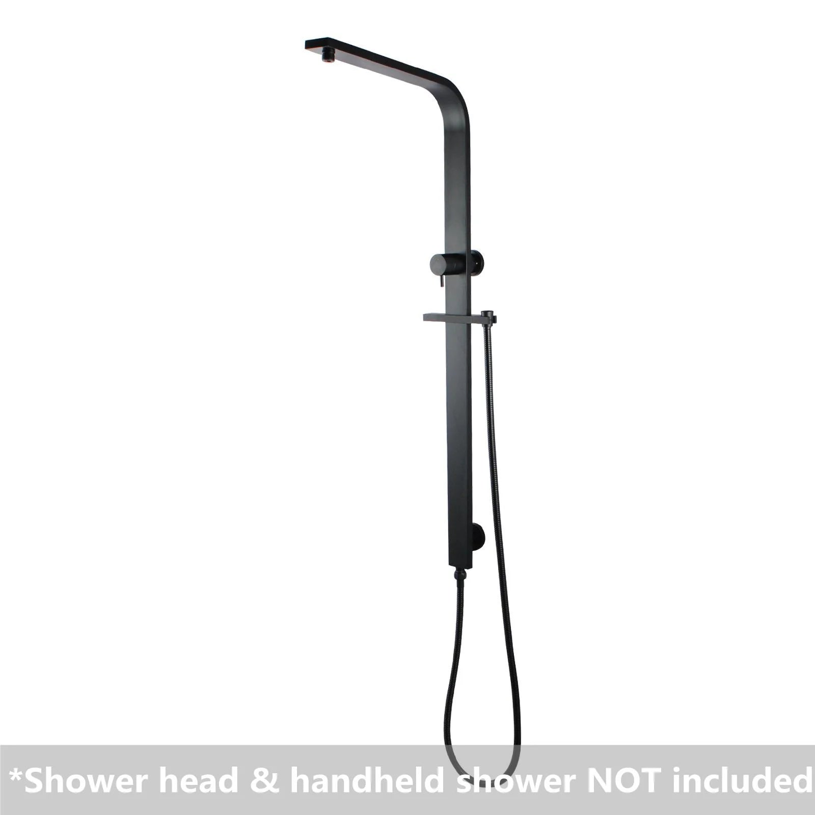 Black shower rails installed in Berwick Bathroom