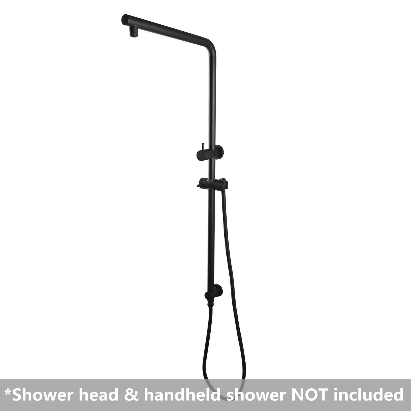 Black shower rail with hose installed in Berwick bathroom