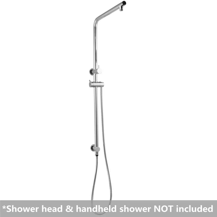 Chrome shower rail with flexible hose installed in Berwick bathroom
