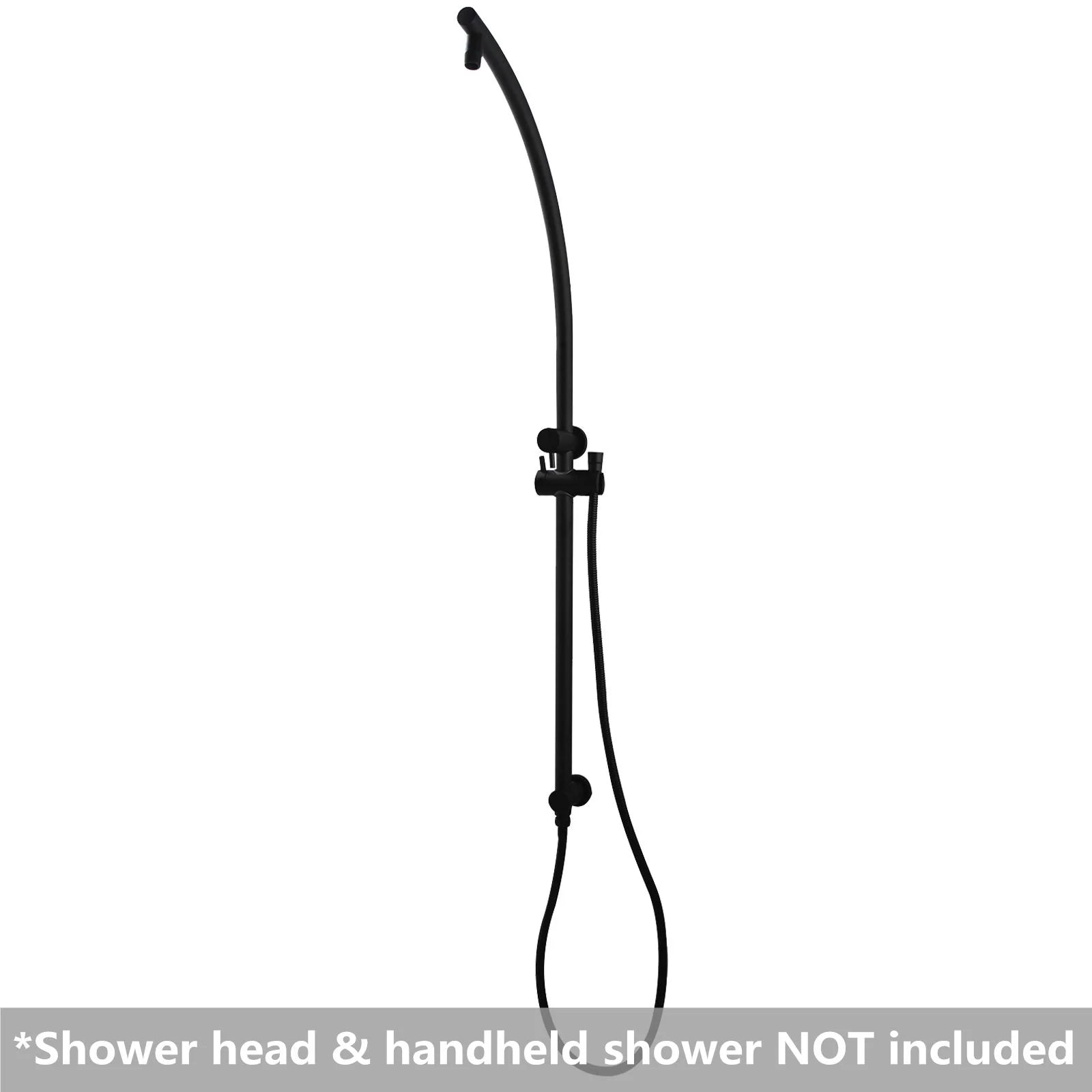 Black shower rail installed in Berwick Bathroom