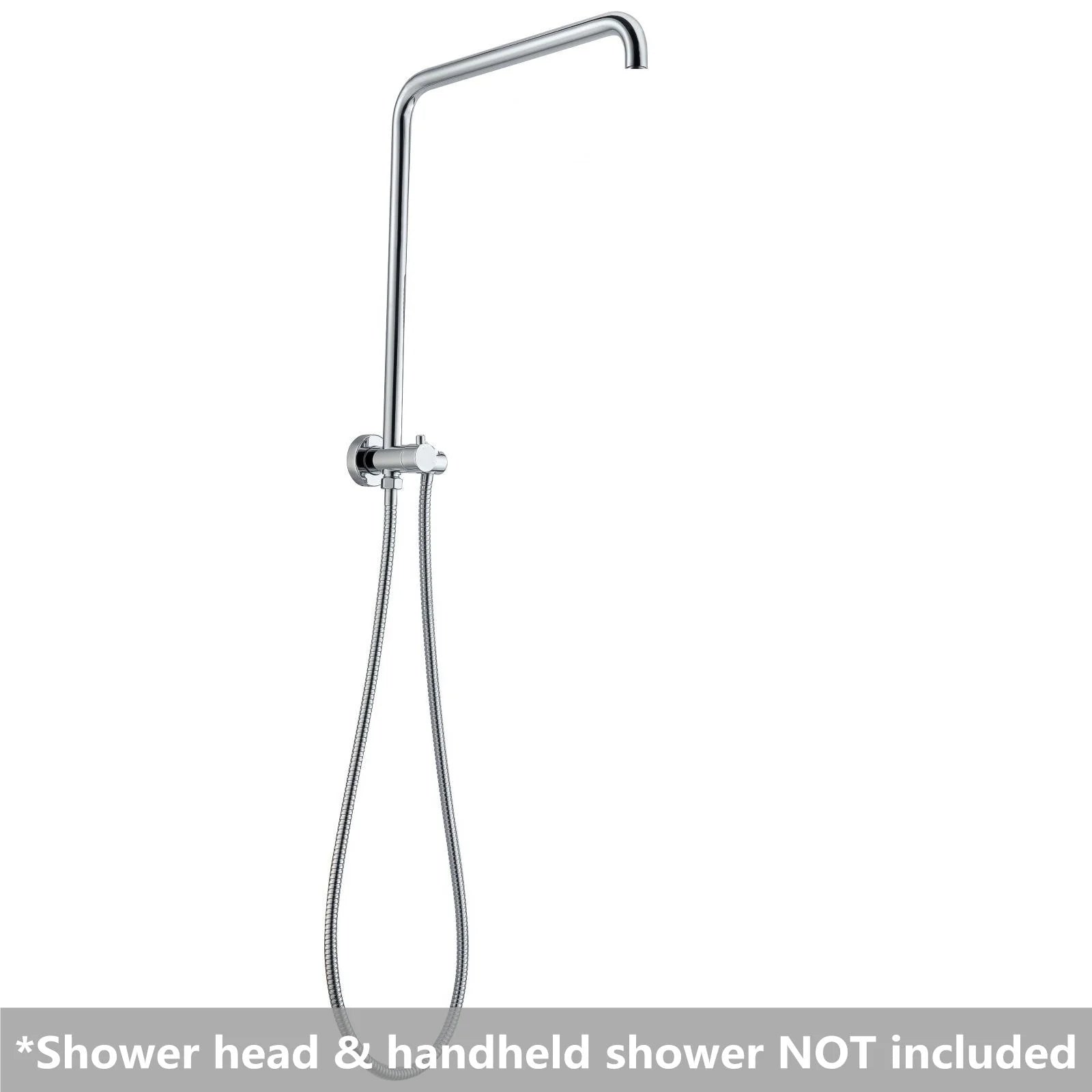 Chrome shower rail system installed in Berwick bathroom