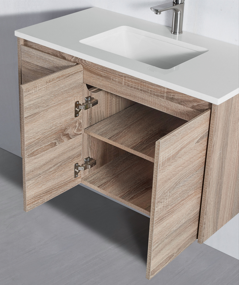 ROYCE 900MM WALL HUNG VANITY | CERAMIC TOP